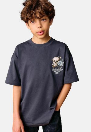 RELAXED FIT SHORT SLEEVE GRAPHIC STANDARD - T-Shirt print - blue skull back print