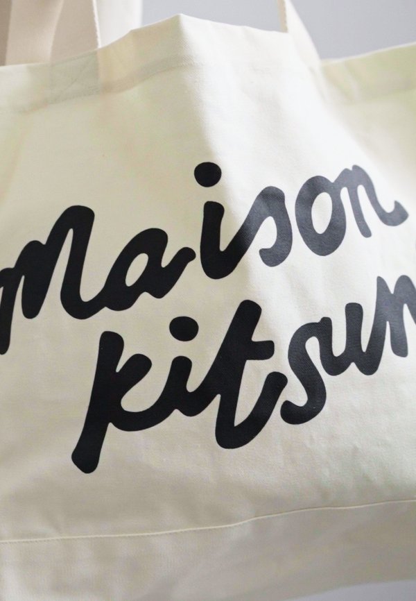MAISON KITSUNE HANDWRITING TOTE - Tote bag - ecru2