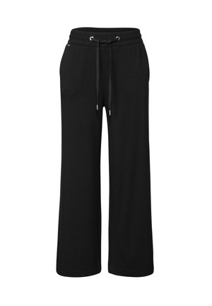 Street One WIDE MIT JOGG BUND - Tracksuit bottoms - schwarz
