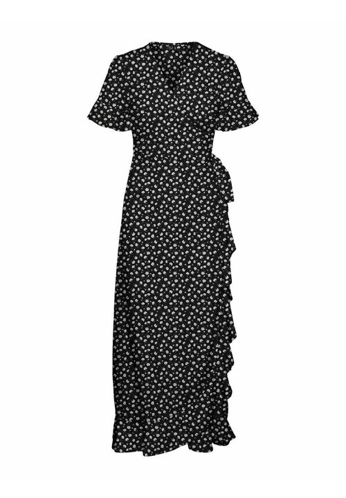 Only ONLMETTE SS WRAP MIDI DRESS WVN Dames Jurk - Nu 50% korting