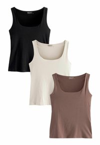 Next 3 PACK  REGULAR FIT - Topp - mineral