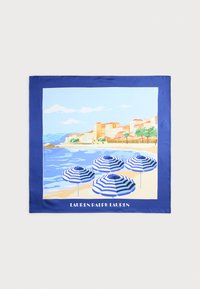 LANDSCAPE-MOTIF SILK SQUARE SCARF - Écharpe - navy