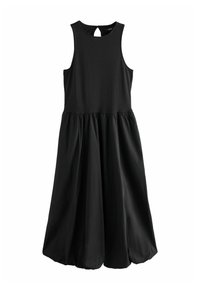 REGULAR FIT - SLEEVELESS RACER PUFFBALL MIDI  - Vestido informal - black