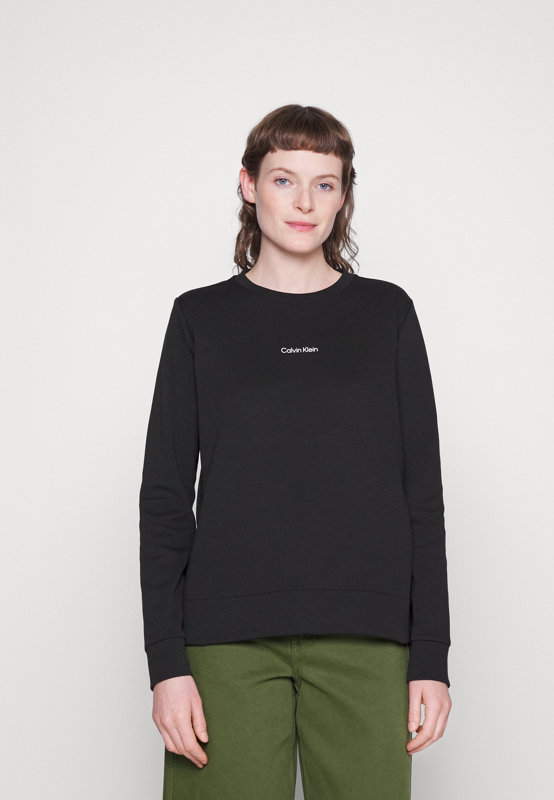 Calvin Klein MICRO LOGO - Sweatshirt - black/schwarz - Zalando.de