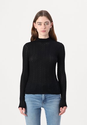 PEBBLE LONG SLEEVE TURTLENECK - Svetrík - black