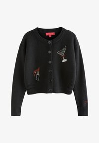 Vybrané, black embroidered martini lipstick