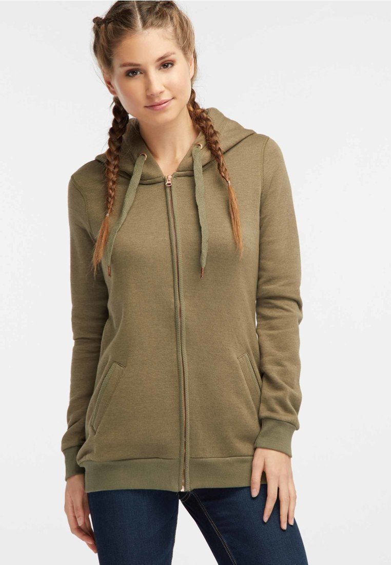 sweat zippé femme kaki sweat zippé femme kaki