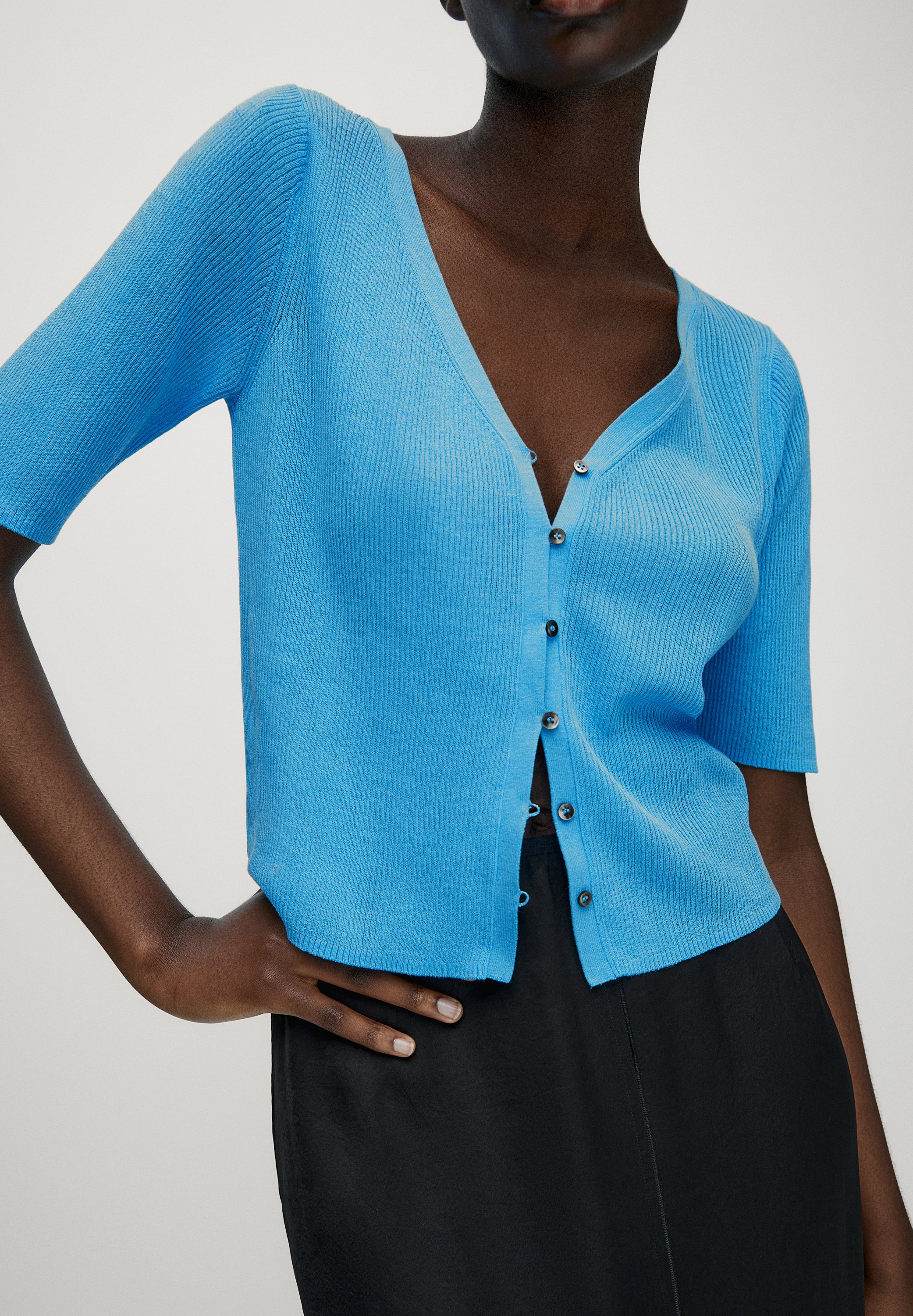 Massimo Dutti SHORT SLEEVE - Cardigan 