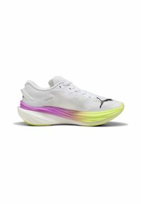 Puma DEVIATE NITRO - Hardloopschoenen voor op de weg - white pure magenta