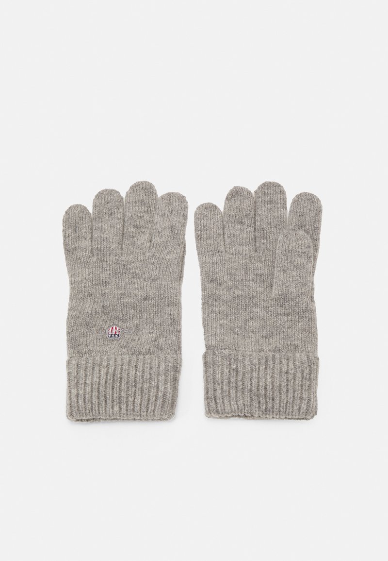 GANT - SHIELD GLOVE UNISEX - Gloves - grey melange, Enlarge