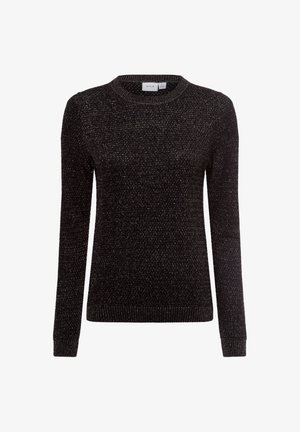 VILA Strickpullover - schwarz silber
