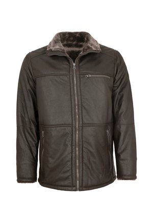 PIEDRO - Lederjacke - dunkelbraun