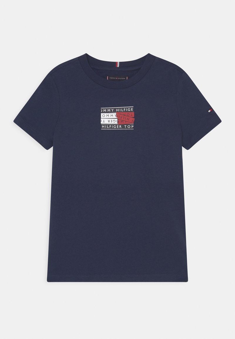 Tommy Hilfiger TAPE GRAPHIC TEE - T-shirt med print - twilight navy