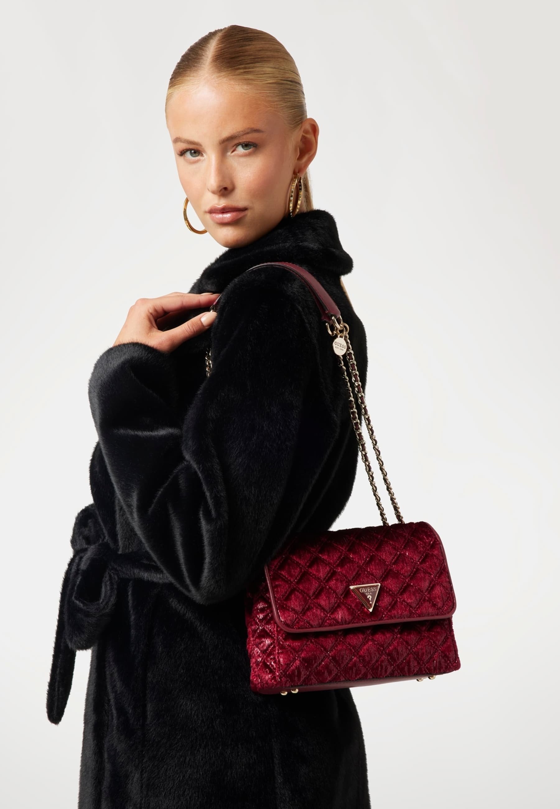 Guess GIULLY 2 COMP CONVERTIBLE FLAP - Handbag - rot/red - Zalando.ie