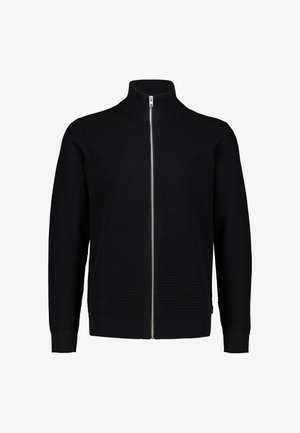 Lindbergh, LINDBERGH KNITTED ZIP CARDIGAN - Vest - black