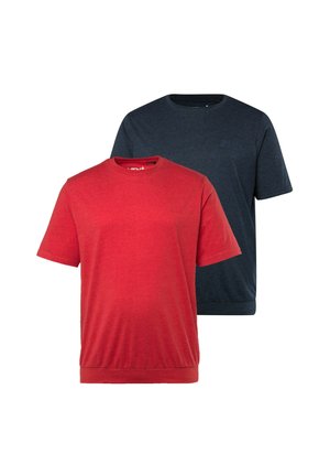 2ER PACK BAUCHFIT HALBARM - T-Shirt basic - red
