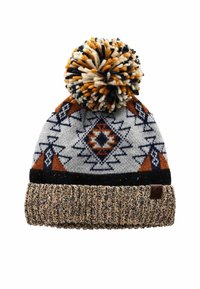 GEOMETRIC BOBBLE  - Beanie - orange blue