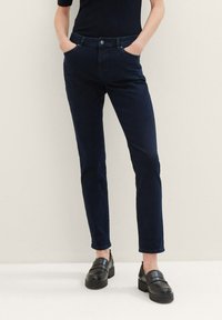 TOM TAILOR TAPERED FIT - Jeans fuselé - dark stone blue black denim