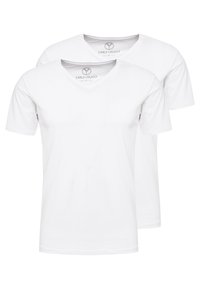 Carlo Colucci V-NECK 2 PACK - Jednoduché tričko - white