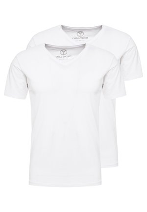 V-NECK 2 PACK - T-shirt basic - white