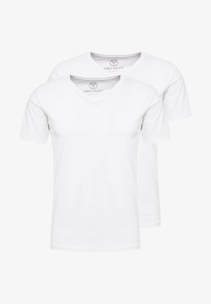 Carlo Colucci V-NECK 2 PACK - T-shirt basic - white