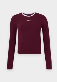 MOD CROP TEE - Topper langermet - tuscan red