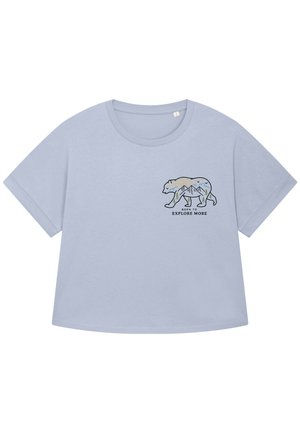 watapparel BORN TO EXPLORE MORE - T-shirt print - serene blue