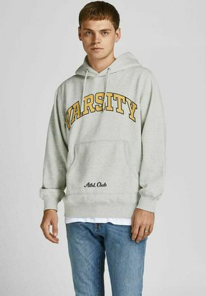 VARSITY - Felpa con cappuccio - white melange