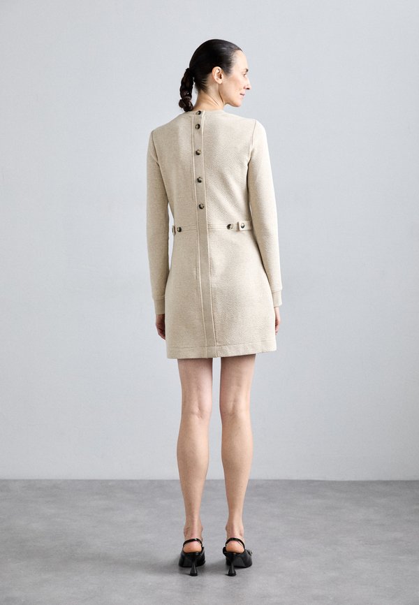 DRESS IN CLOQUE - Jersey dress - oatmeal melange3