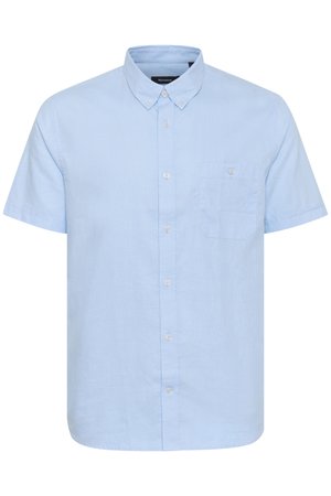 Gaišzils īsajām piedurknēm krekls ar pogām, izgatavots no kokvilnas, ar krūšu kabatu un klasisku apkakles dizainu. Gluda tekstūra, vienkrāsains.