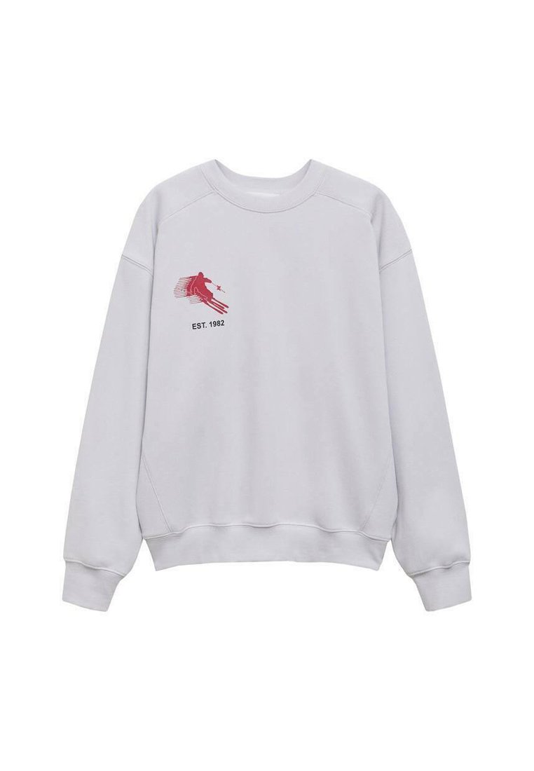 Mango Sweater lichtgrijs gemêleerd
