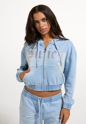 Juicy Couture, WASH ICCLE - Суитшърт с цип - light wash denim