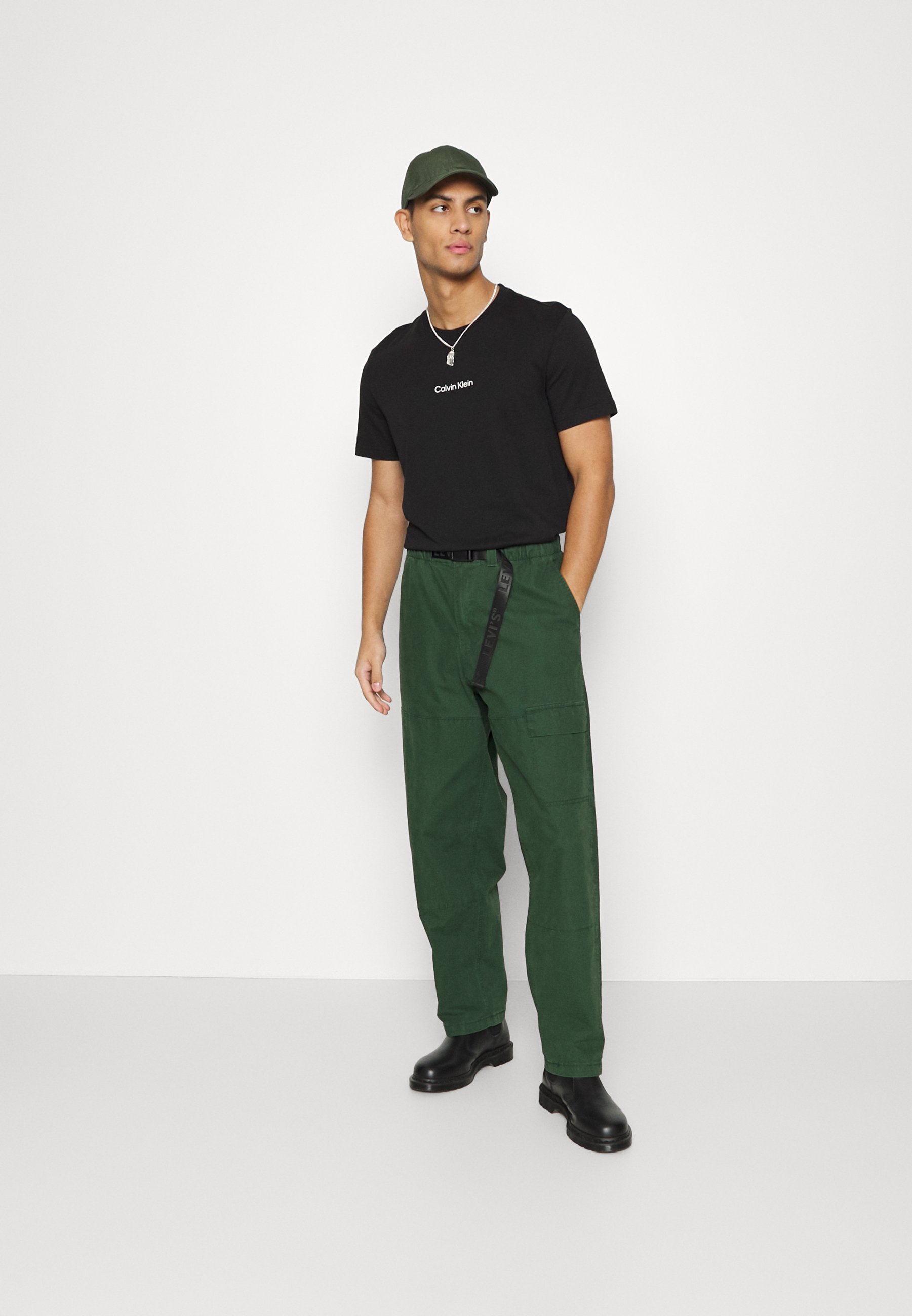 Calvin Klein THUNDER LOGO BACK - T-Shirt print - black/schwarz Calvin Klein THUNDER LOGO BACK - T-Shirt print - black/schwarz