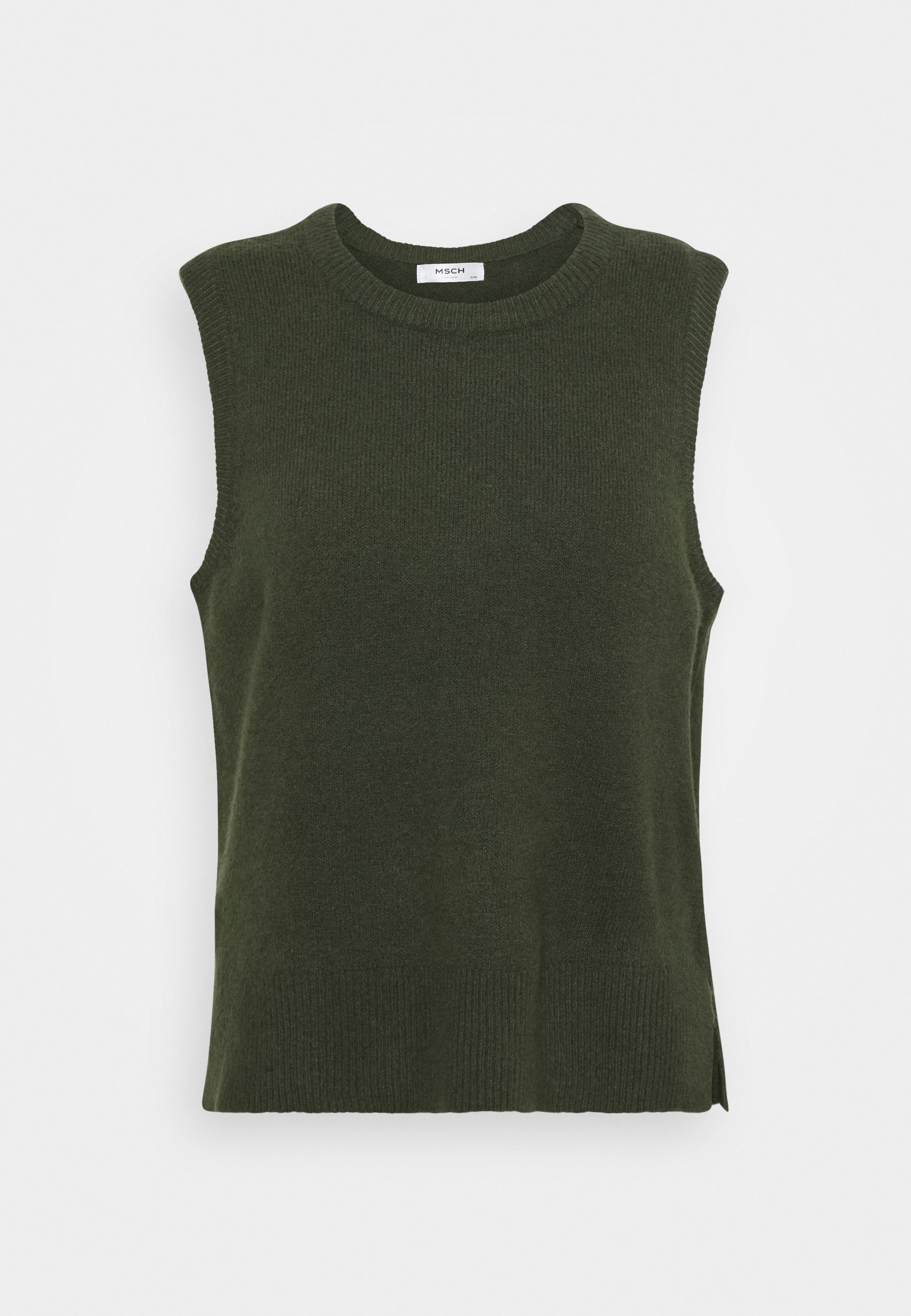 Moss Copenhagen Zenie Vest Jumper Army Green, Women's, Size: XS/S, Dark Green