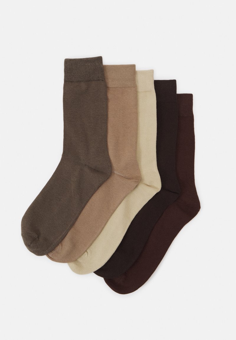 Jack & Jones JACJENS SOCK 5 PACK - Chaussettes - chocolate torte/java/greige/fields of rye
