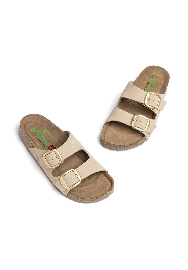 Yokono Mujer Sandalias Planas Mujer Yokono JERBA-718 - Piel Vacuna Nobuck Rojo, Suela 3 Cm, Hechas En España Piel Vacuna Nobuck Rojo Suela 3cm Velcro Hechas España