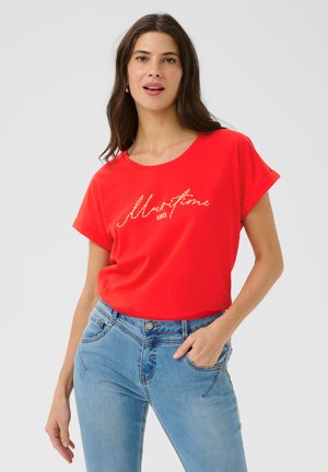 Cream CRTINEA - Print T-shirt - perfectly pale flame