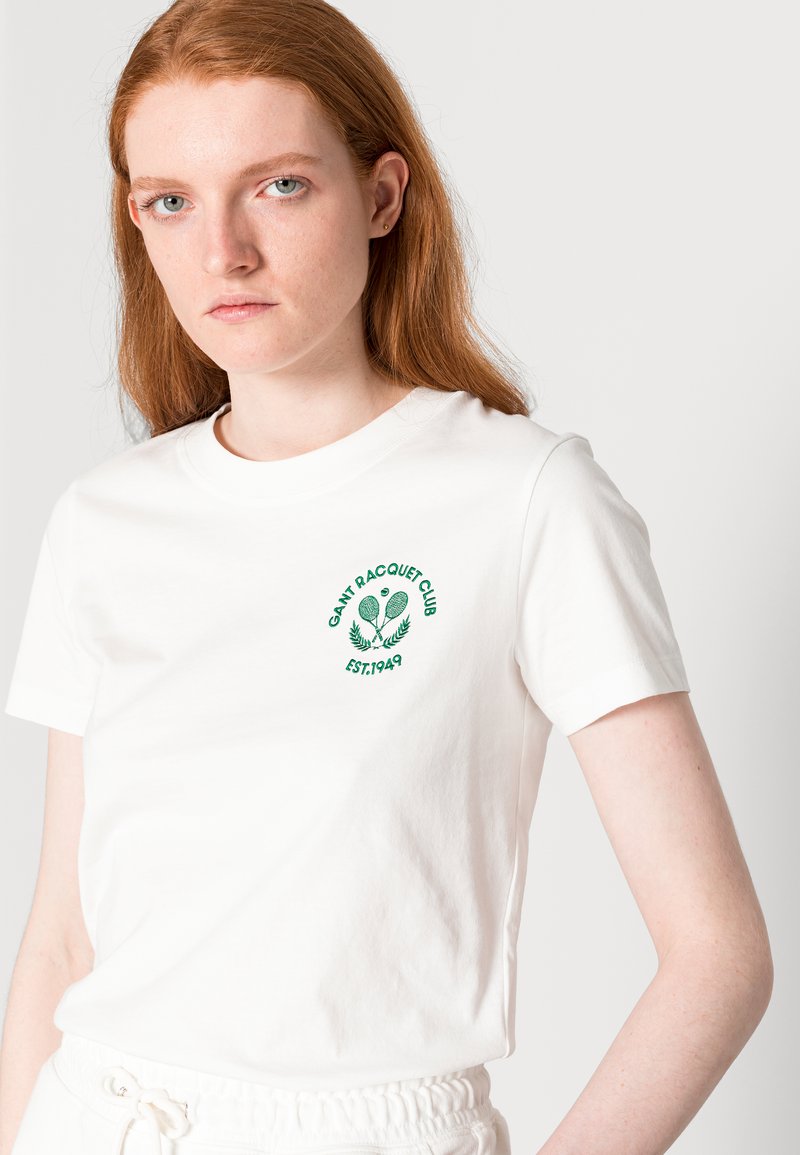 Damen T-Shirts | GANT RACQUET CLUB T-Shirt basic eggshell/offwhite - IX40521 Damen T-Shirts | GANT RACQUET CLUB T-Shirt basic eggshell/offwhite - IX40521