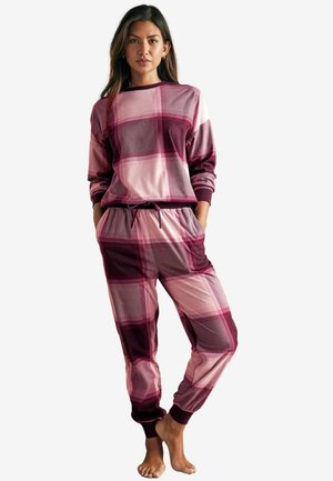 Next TALL REGULAR FIT SET - Nachtwäsche Set - berry red check