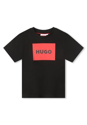 HUGO Kids SHORT SLEEVES  - T-shirt imprimé - black