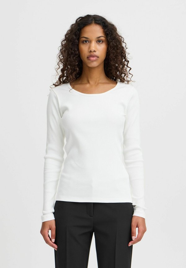 IHPALMER RIB - Long sleeved top - cloud dancer