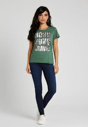 UNISEX CON ESTAMPADO FRONTAL - Camiseta estampada - verde
