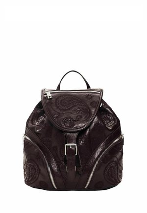 Desigual, SMALL LEATHER-EFFECT BACKPACK - Tagesrucksack - red