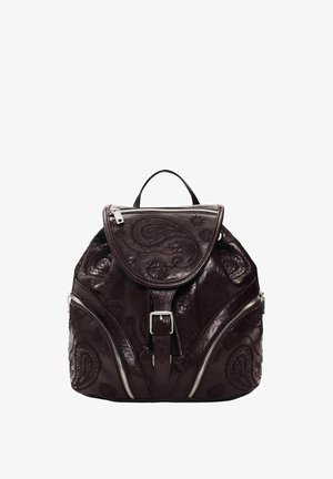 Desigual, SMALL LEATHER-EFFECT BACKPACK - Tagesrucksack - red