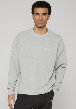 SIGNAR WAFFLE LONGSLEEVE - Langarmshirt - heather grey white