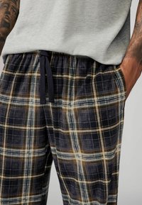 Next SHORT SLEEVE SET - REGULAR FIT - Nachtwäsche Set - brown grey check