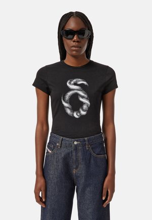 T-shirt con stampa - black