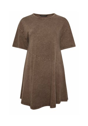 Yours Clothing, WOMEN'S MINI DRESSES - Hverdagskjole - chocolate