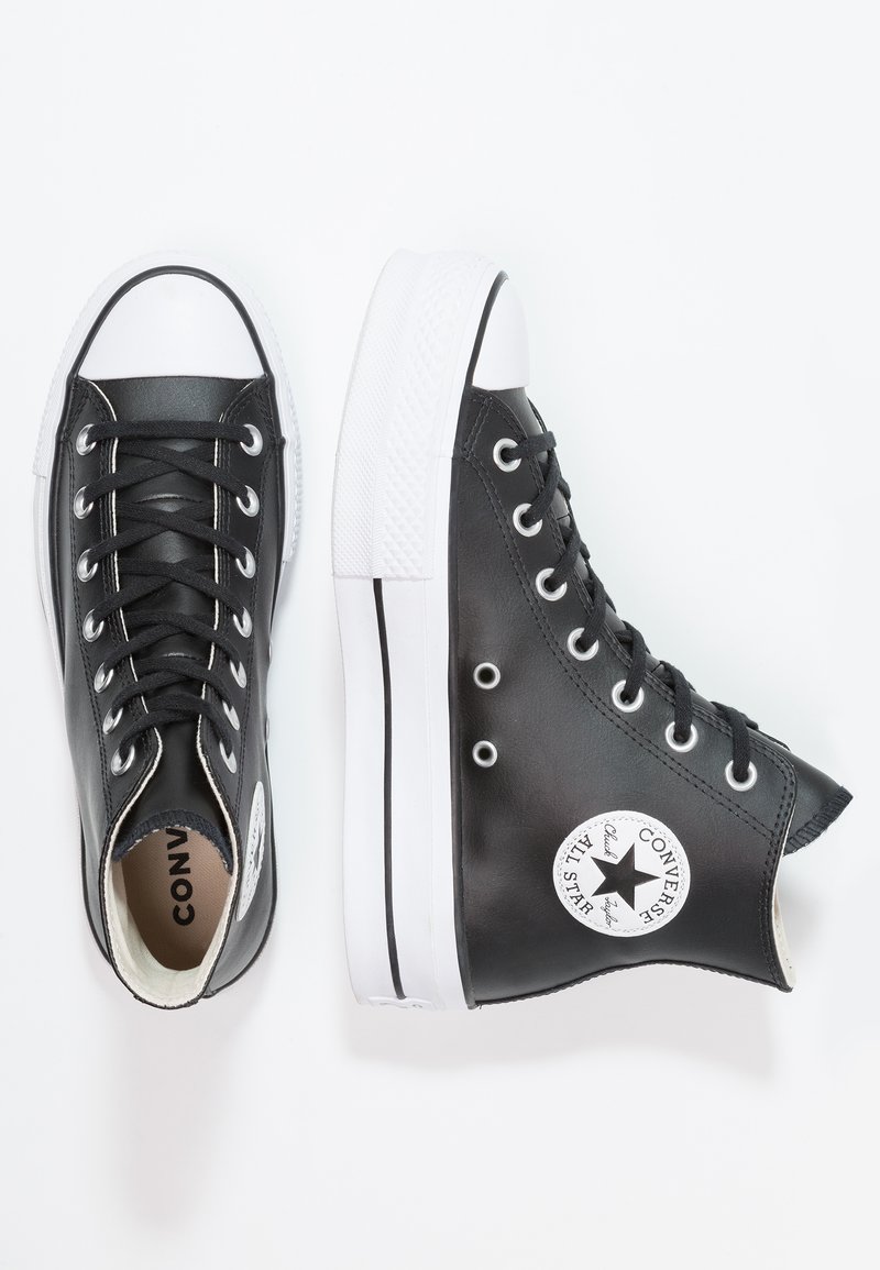 zeil droog Laatste Converse CHUCK TAYLOR ALL STAR LIFT CLEAN - Sneakers hoog -  black/white/zwart - Zalando.nl