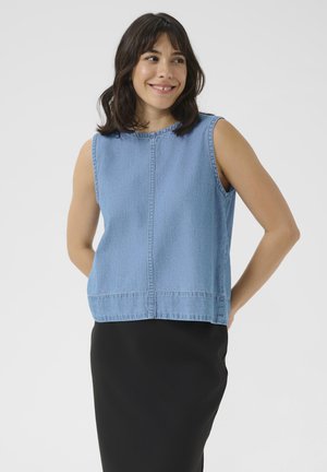 KALUISE SLEEVELESS - Skjortebluser - medium blue chambray